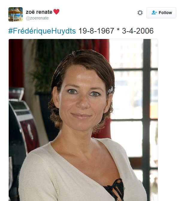 Frédérique 10 jaar geleden overleden Frédérique Huydts